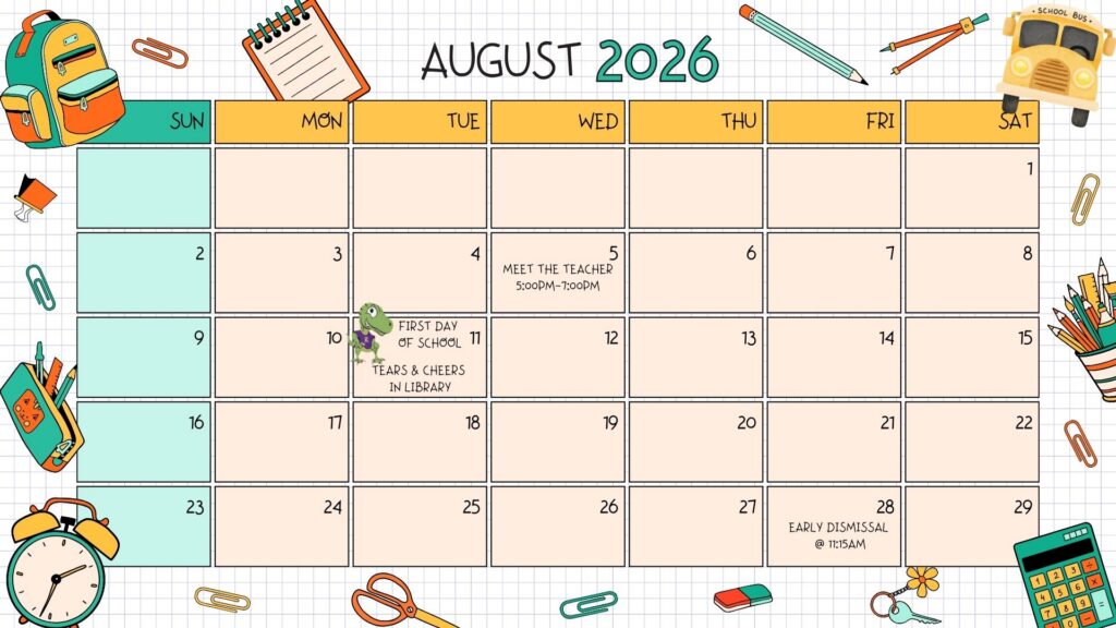 PTA 2026-2027 Calendar